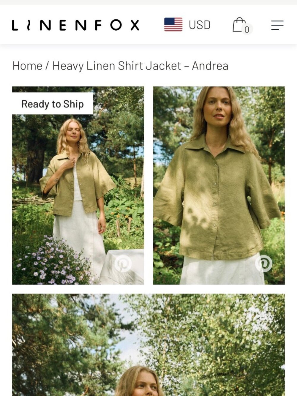Linenfox Heavy Linen Shirt Jacket